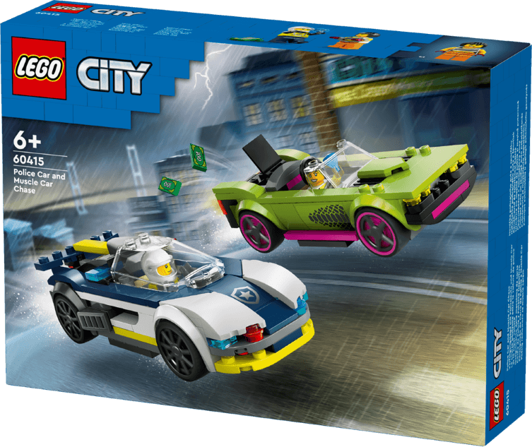 Image of LEGO Police Car and Muscle Car Chase